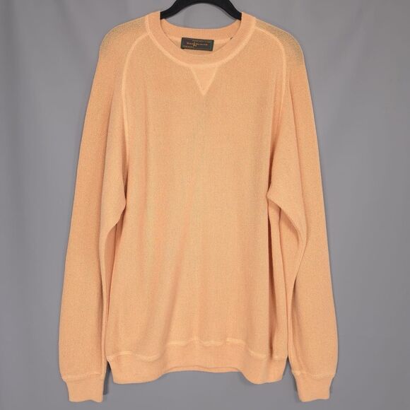 Other - PERU UNLIMITED BABY ALPACA WOOL Knit Pullover Sweater LARGE Orange PERU MADE